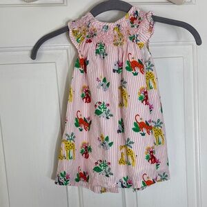 Baby Boden 12-18m Colorful Animal Print Kids Dress